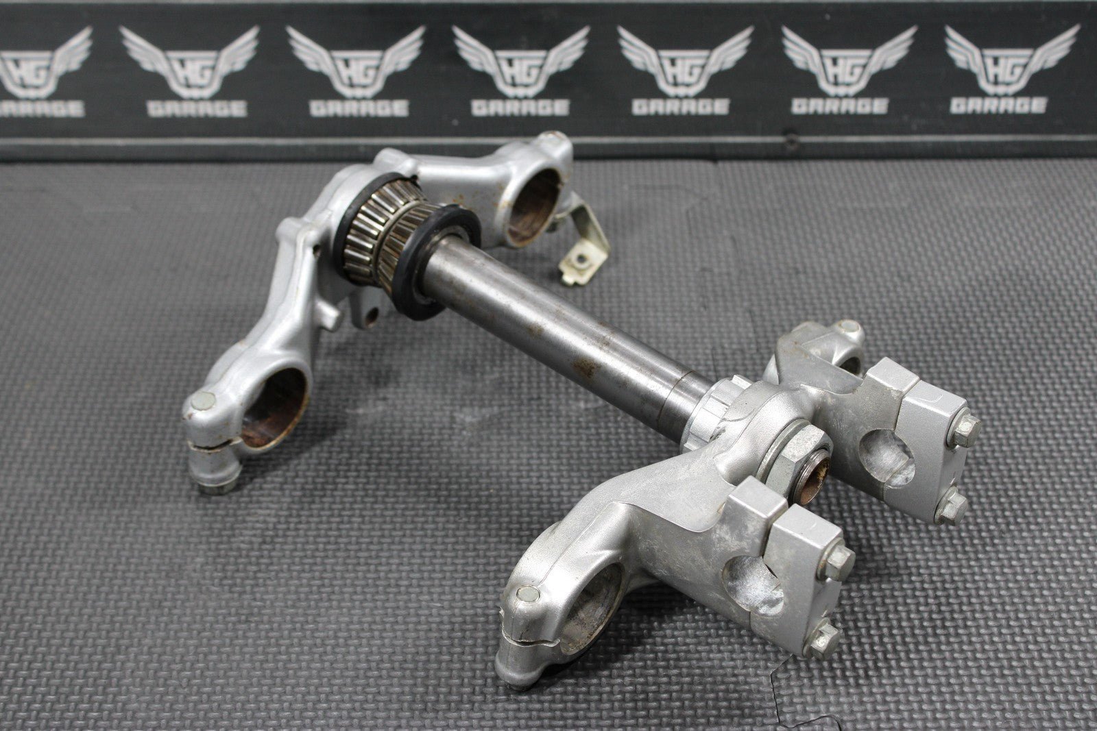 2003 00 - 04 KAWASAKI KX65 OEM FRONT FORKS LOWER UPPER TRIPLE TREE STEM CLAMP - hggarage