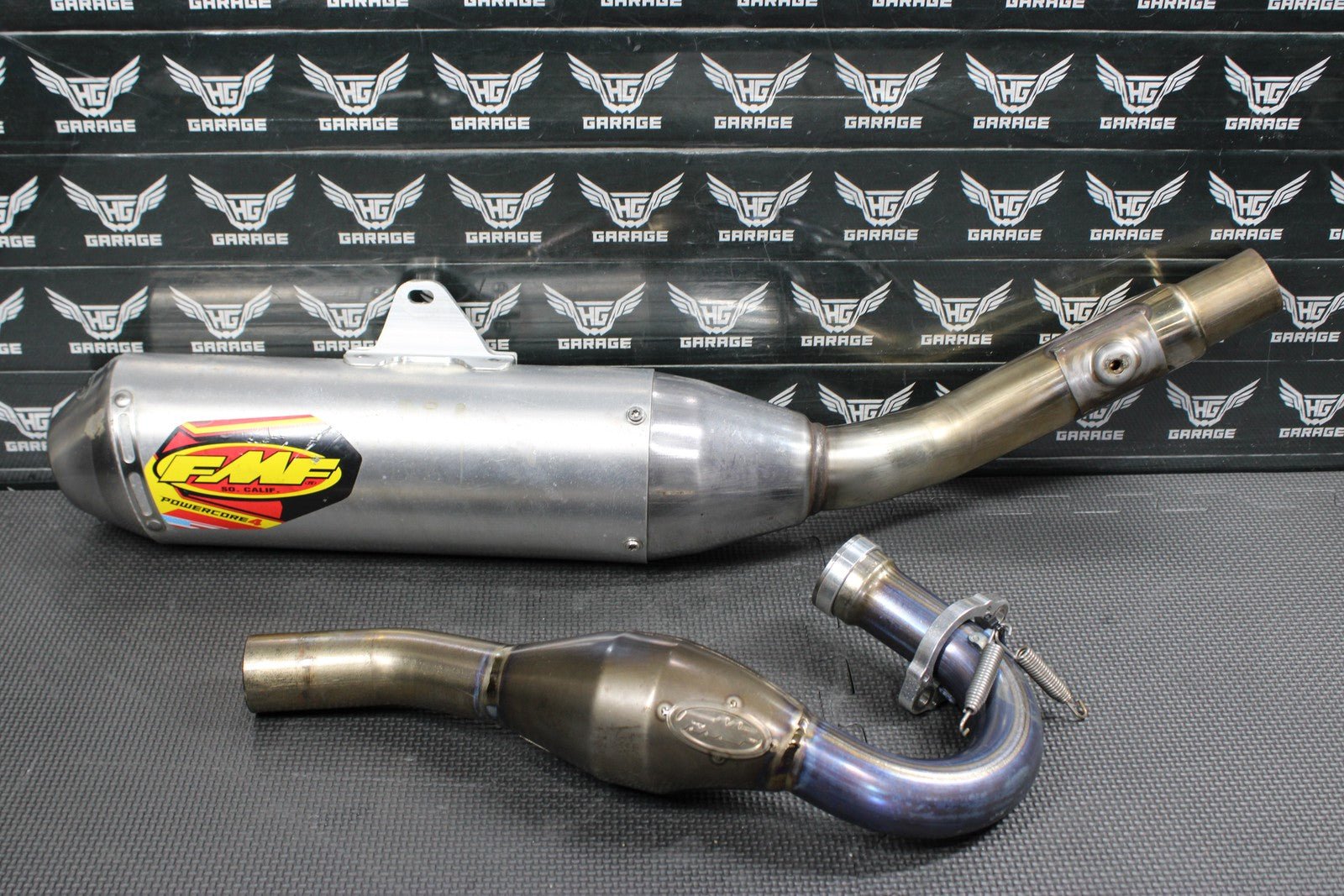 2007 HONDA CRF450R FMF POWERCORE 4 SLIPON PIPE W/ MEGABOMB TITANIUM HEADER PIPE - hggarage
