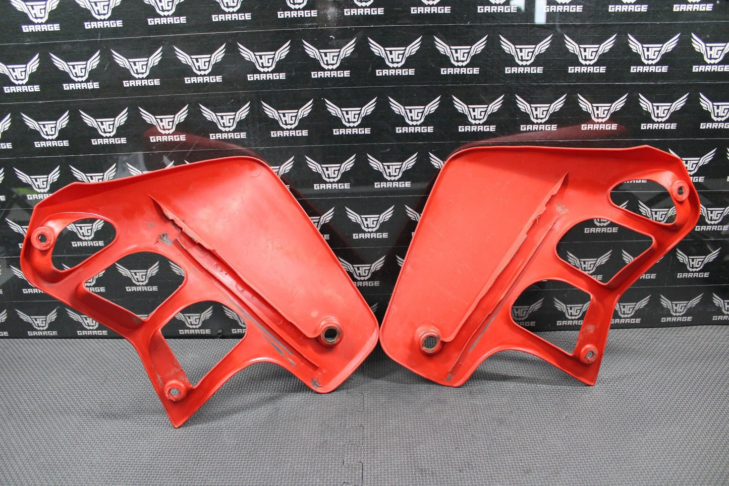 1988 HONDA CR250R OEM LEFT RIGHT TANK RADIATOR SHROUDS PLASTICS 19071 - KS7 - 830ZA - hggarage