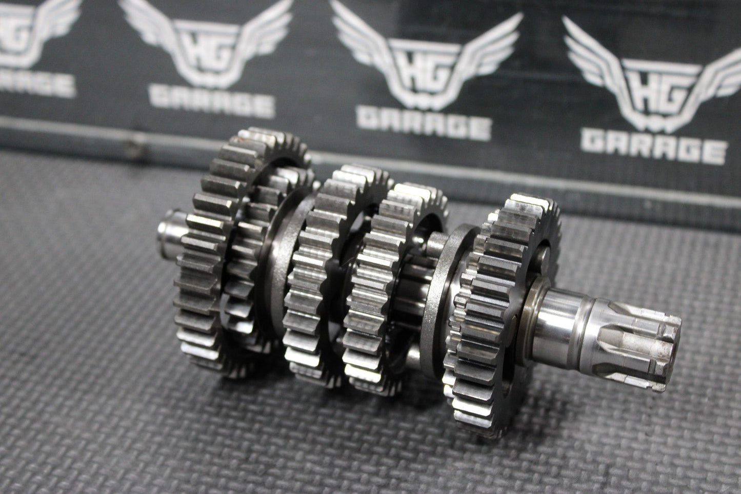 2004 00 - 04 KAWASAKI KX65 OEM ENGINE TRANSMISSION GEARS GEARBOX SHIFT SHAFT DRUM - hggarage