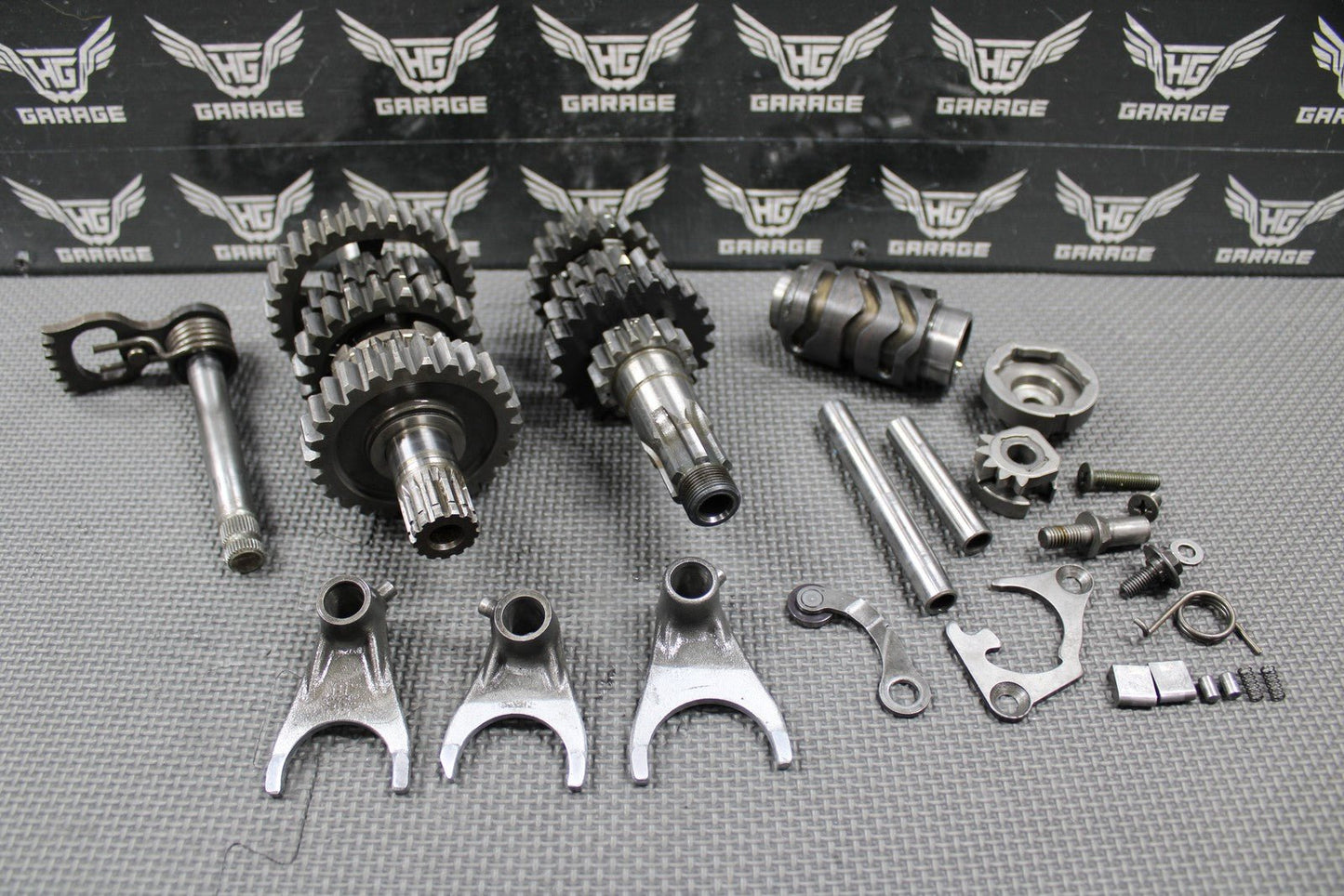 1995 SUZUKI RMX250 OEM ENGINE TRANSMISSION TRANNY GEARS GEARBOX SHIFT FORKS DRUM - hggarage