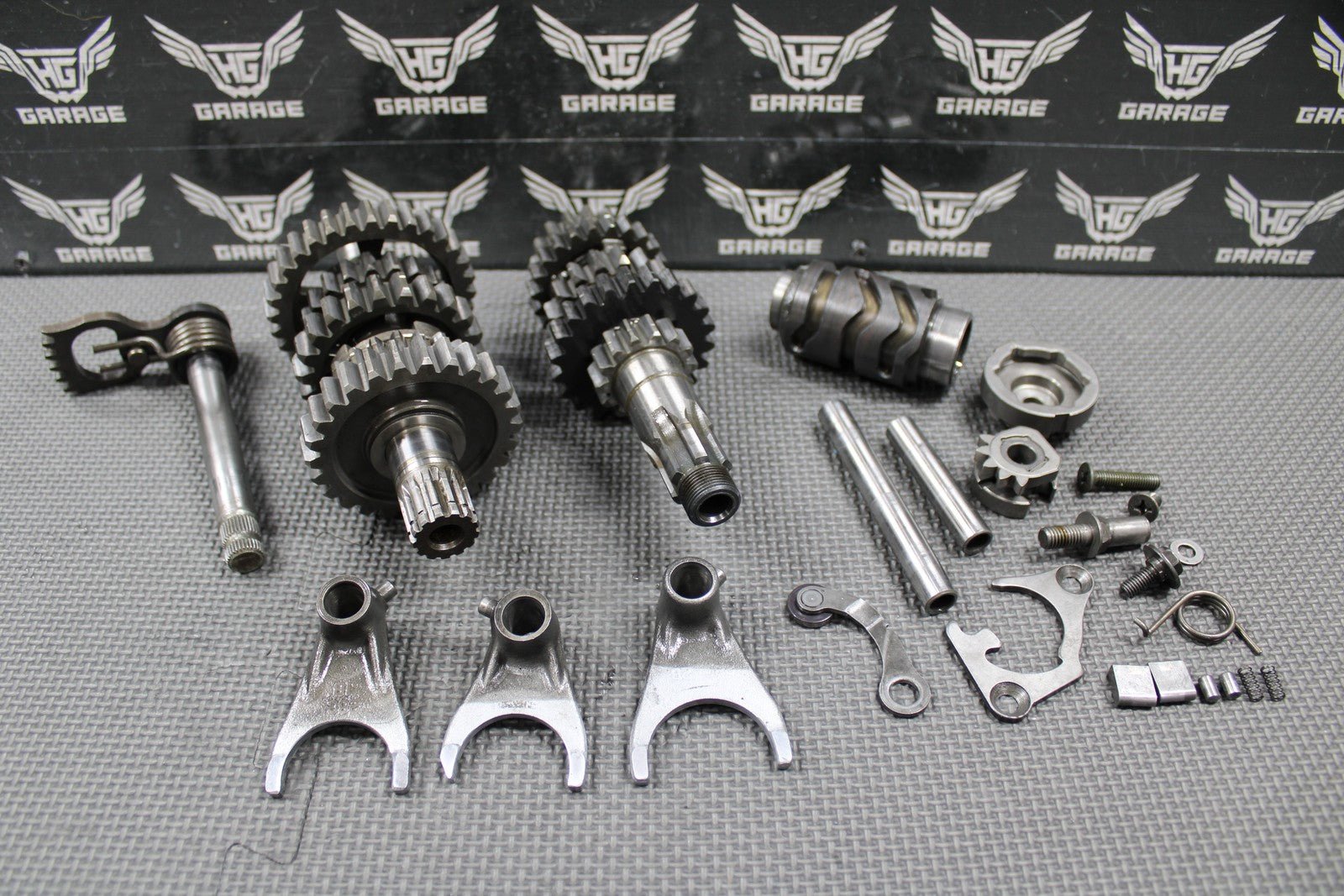 1995 SUZUKI RMX250 OEM ENGINE TRANSMISSION TRANNY GEARS GEARBOX SHIFT FORKS DRUM - hggarage