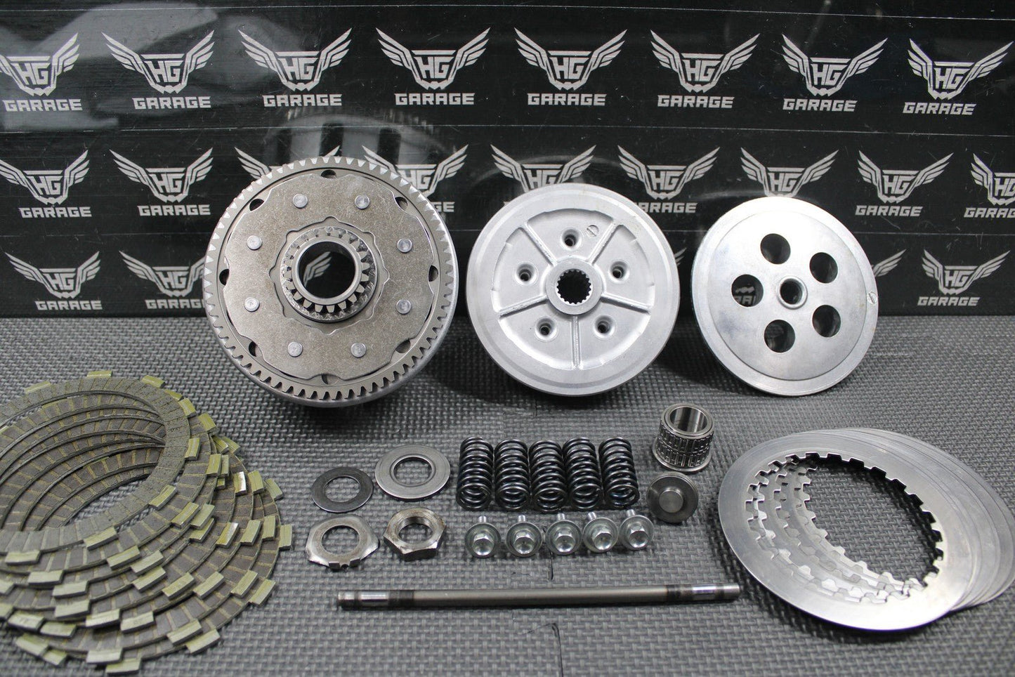 2005 00 - 07 HONDA CR125R OEM COMPLETE CLUTCH W PLATES BASKET HUB 22100 - KZ4 - L30 - hggarage