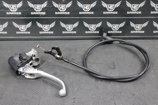 2005 YAMAHA 03 - 05 YZ250F YZ450F OEM CLUTCH CABLE LINE W ARC LEVER & PERCH - hggarage