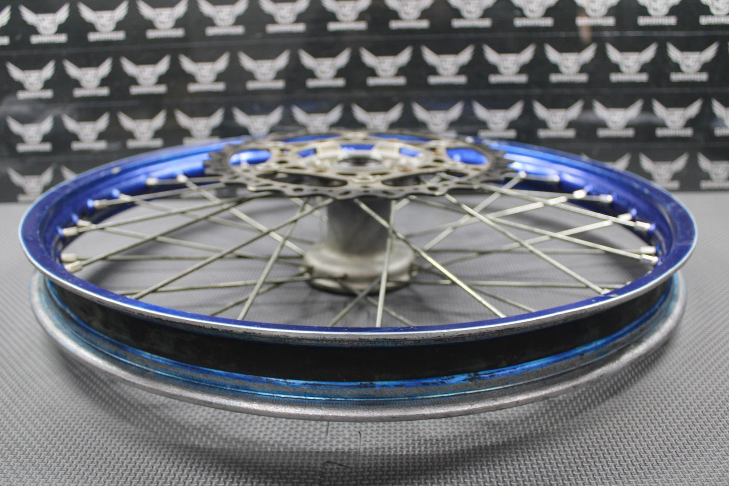 2020 YAMAHA 14 - 22 YZ250F YZ450F OEM BLUE EXCEL FRONT WHEEL RIM HUB ROTOR GOOD - hggarage