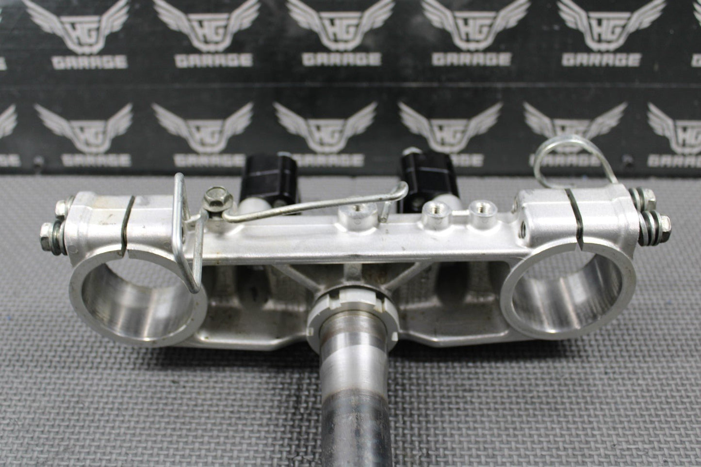 2003 KAWASAKI KLX400SR OEM FRONT FORK LOWER UPPER TRIPLE TREE STEM FAT BAR CLAMP - hggarage