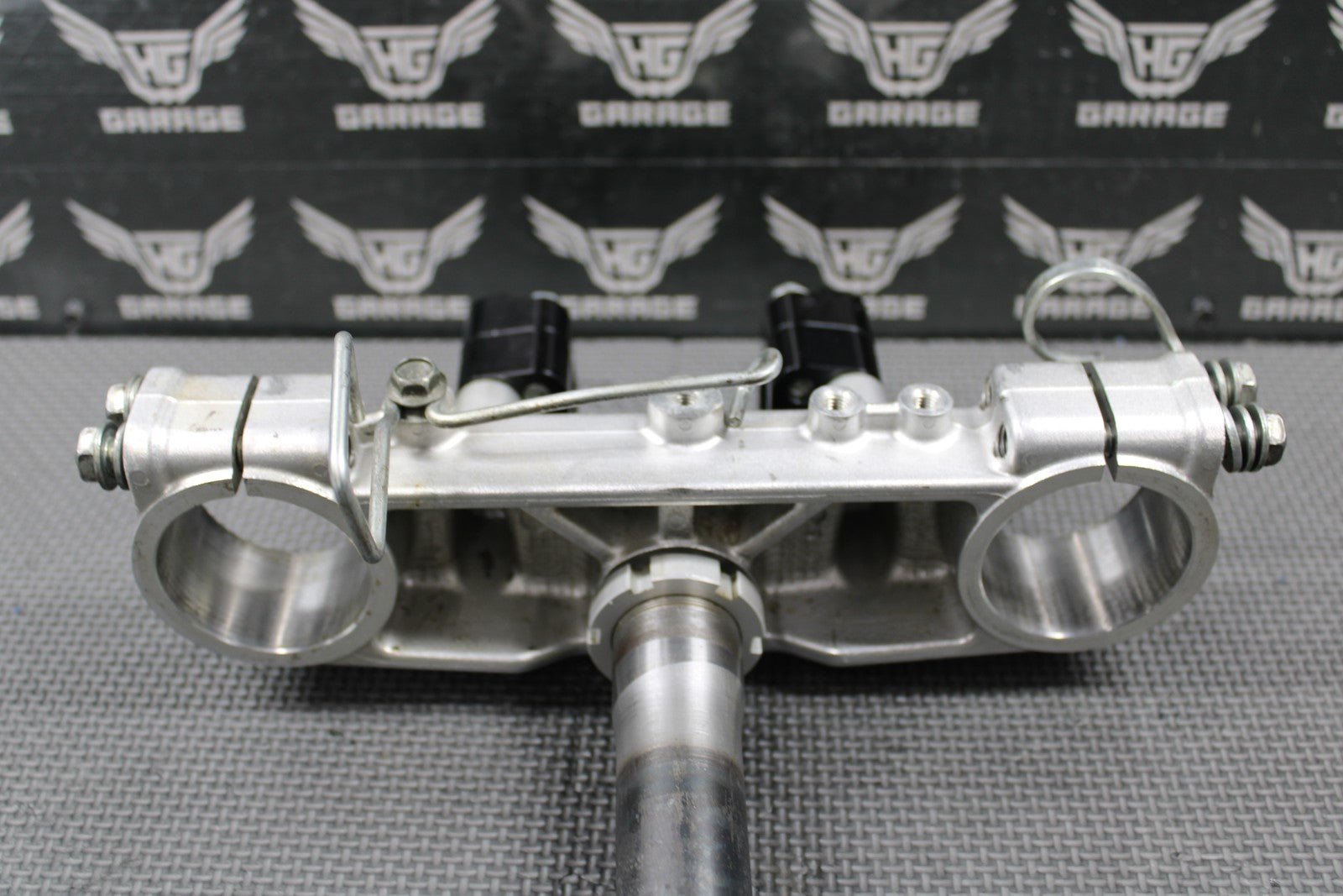 2003 KAWASAKI KLX400SR OEM FRONT FORK LOWER UPPER TRIPLE TREE STEM FAT BAR CLAMP - hggarage