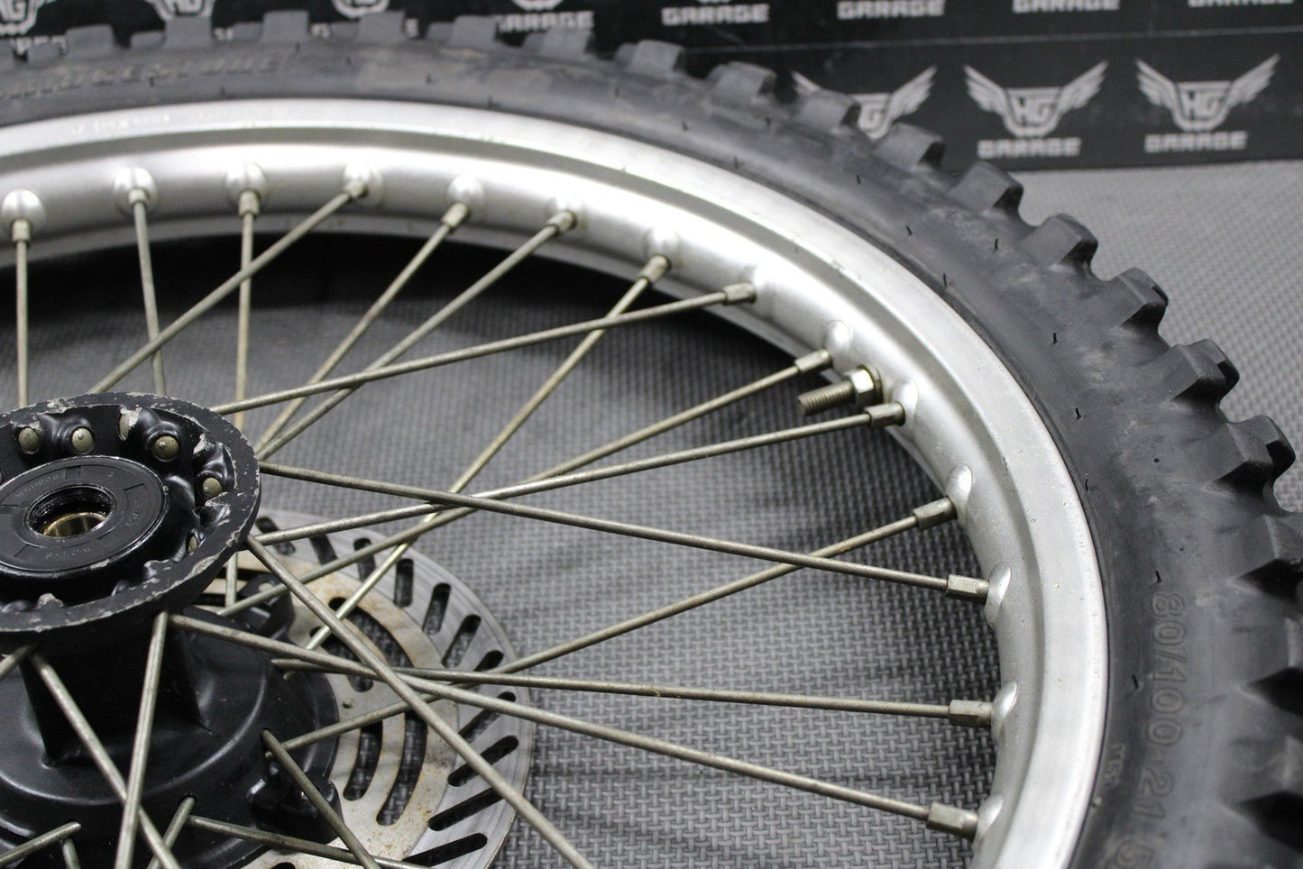 1988 HONDA CR125R CR250R CR500R OEM 21" FRONT WHEEL RIM HUB TIRE 446A5 - KS6 - 830 - hggarage