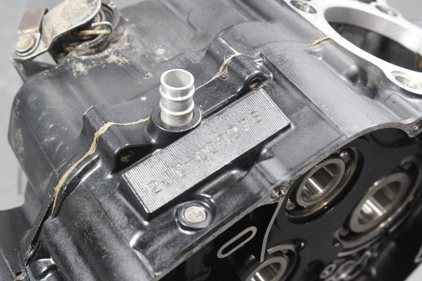 1987 YAMAHA TW200 OEM LEFT RIGHT ENGINE MOTOR CRANKCASE CRANK BLOCK SET GOOD! - hggarage