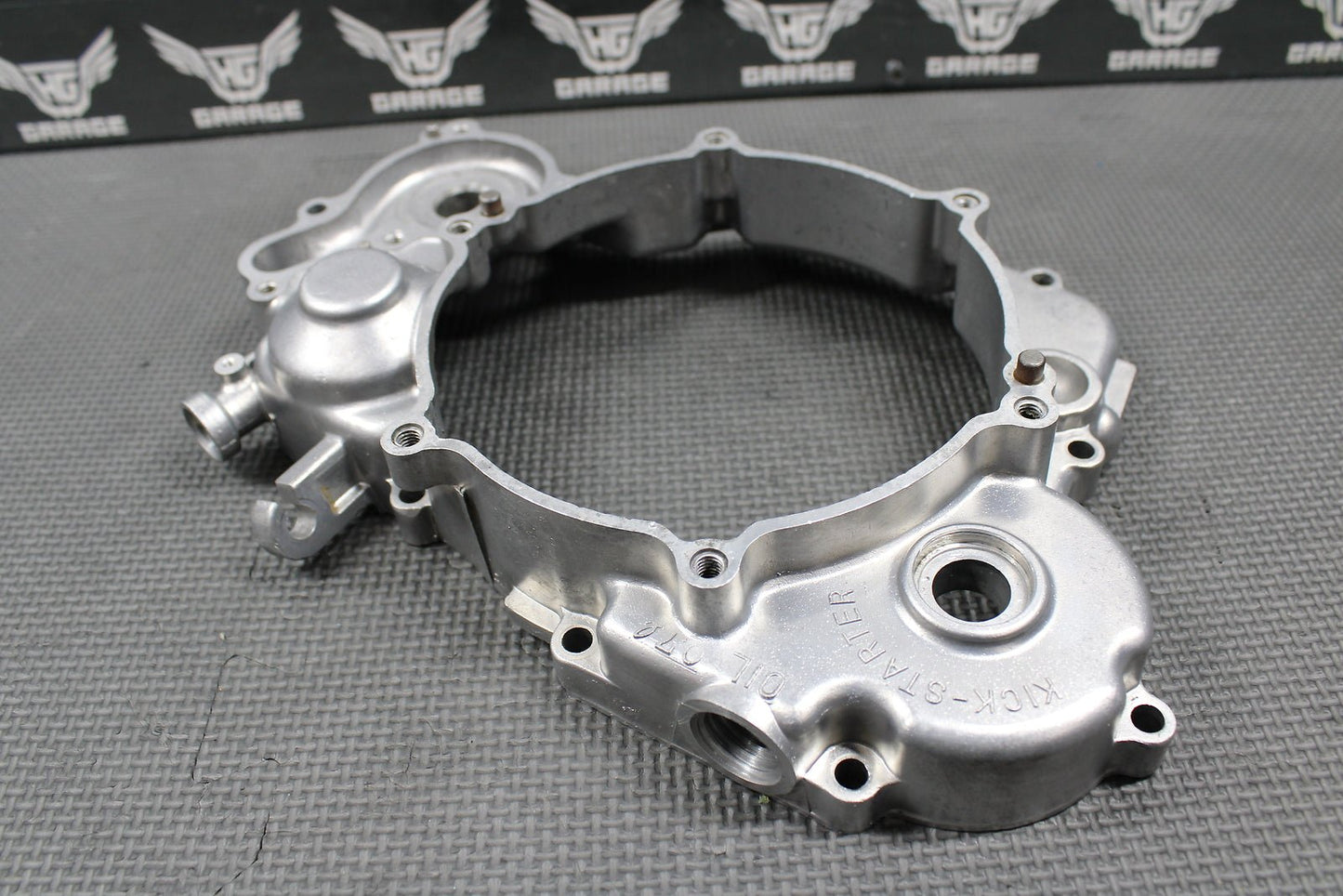 1991 KAWASAKI KX125 OEM RIGHT SIDE CRANKCASE INNER CLUTCH COVER 14032 - 1295 GOOD - hggarage