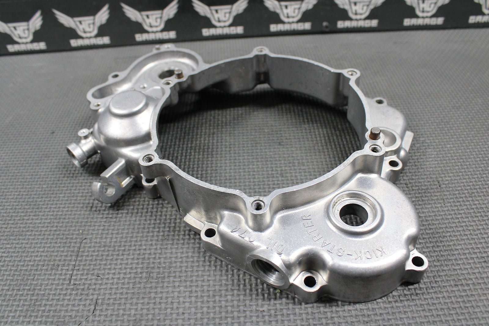 1991 KAWASAKI KX125 OEM RIGHT SIDE CRANKCASE INNER CLUTCH COVER 14032 - 1295 GOOD - hggarage