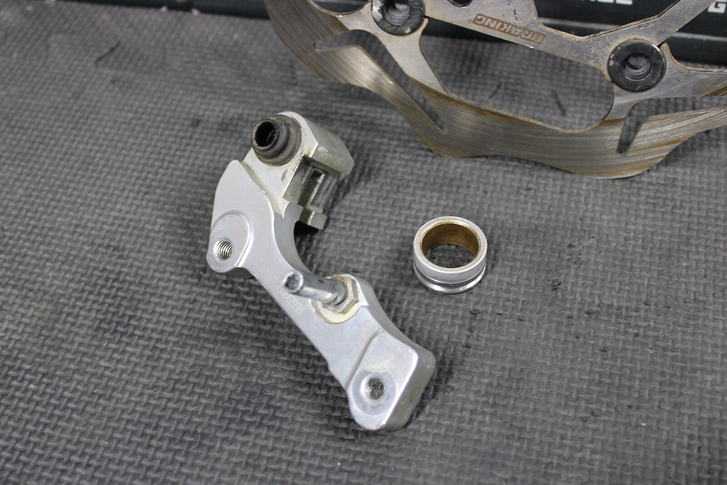 2013 HONDA CRF450R BRAKING OVERSIZED FRONT BRAKE DISC ROTOR BRACKET ASSEMBLY