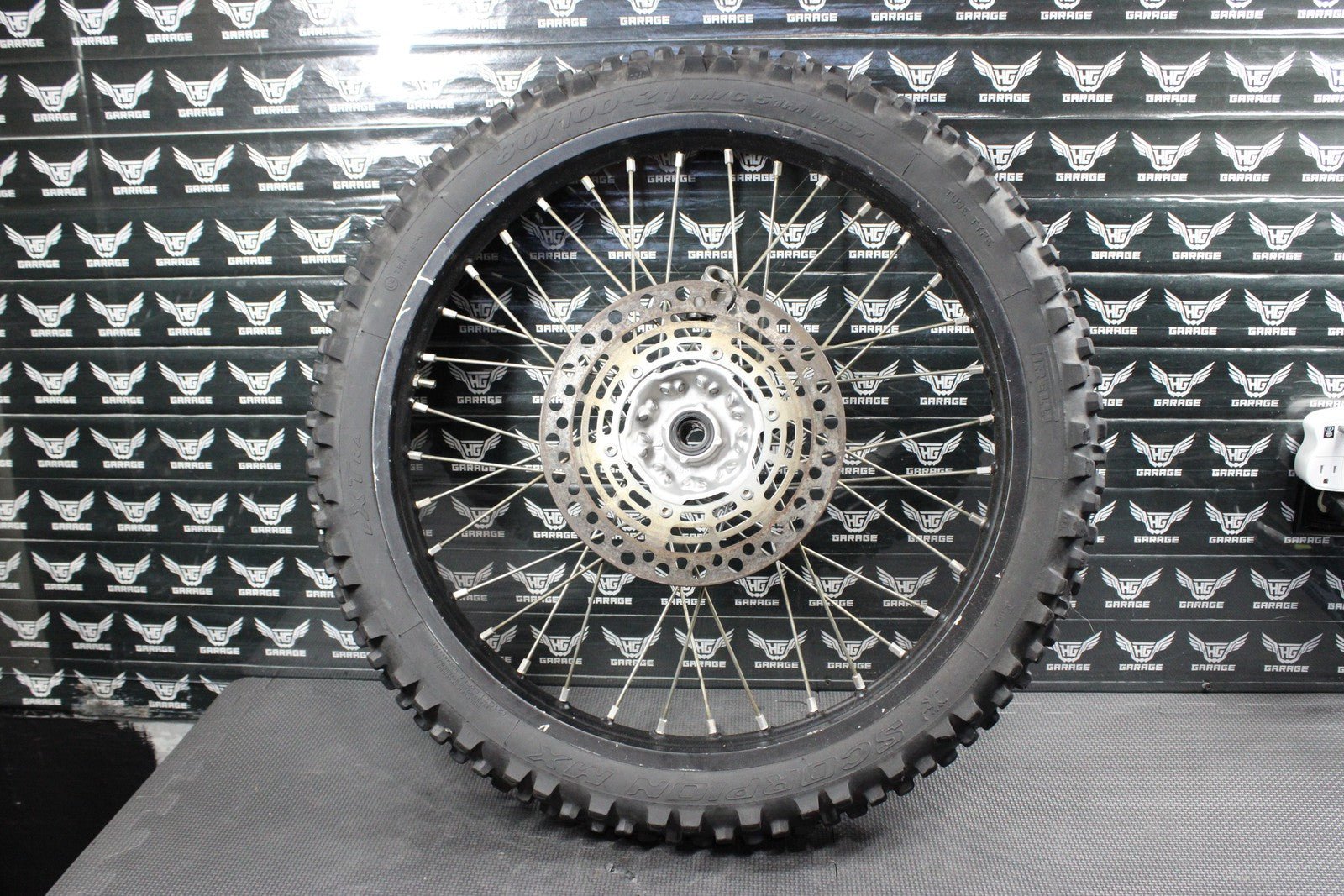 2000 SUZUKI RM125 21" OEM FRONT WHEEL RIM HUB SPOKES TIRE 54111 - 36E10 55311 - 36E0 - hggarage