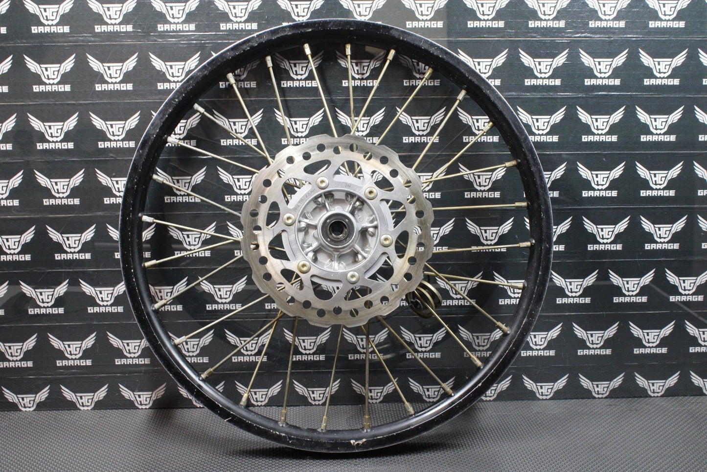 2014 KAWASAKI 11 - 21 KX100 OEM 19" BIG WHEEL FRONT WHEEL RIM HUB 41090 - 0103 - WC - hggarage