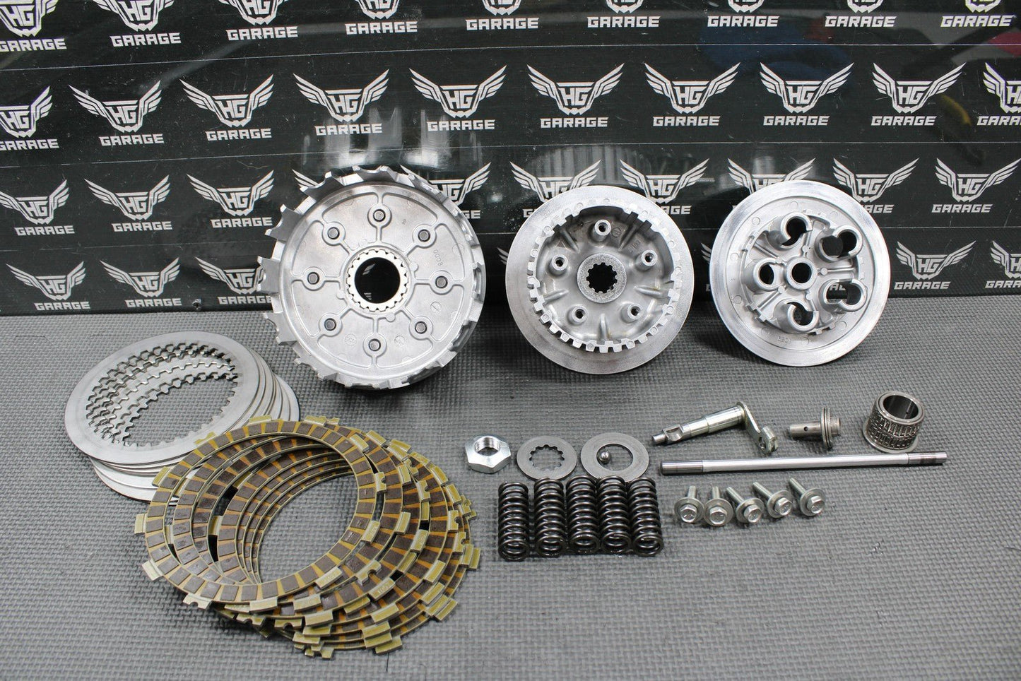 2014 KAWASAK 10 - 14 KX250F OEM COMPLETE CLUTCH W PLATES BASKET HUB SPRINGS GOOD! - hggarage