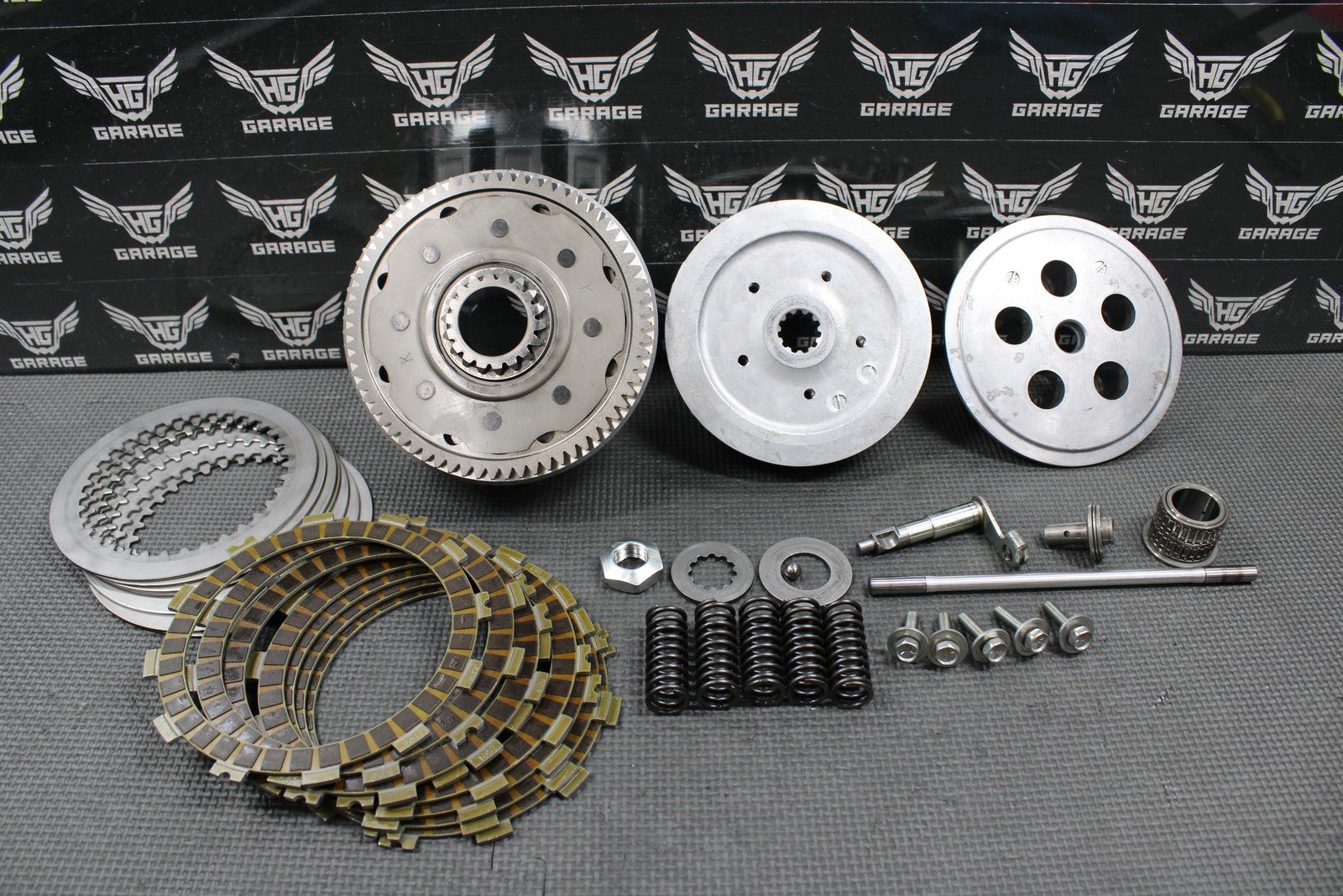 2014 KAWASAK 10 - 14 KX250F OEM COMPLETE CLUTCH W PLATES BASKET HUB SPRINGS GOOD! - hggarage