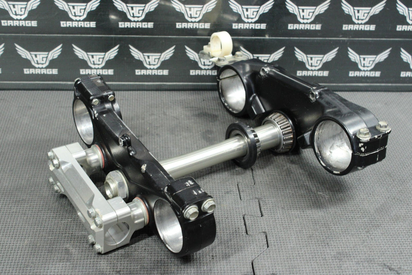 2011 KAWASAKI KX450F OEM FRONT FORKS LOWER UPPER TRIPLE TREE STEM CLAMP NICE! - hggarage