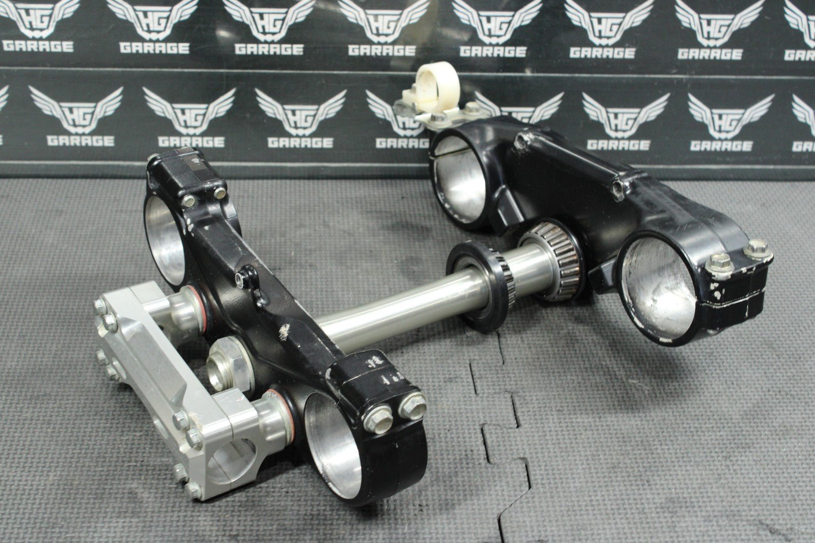 2011 KAWASAKI KX450F OEM FRONT FORKS LOWER UPPER TRIPLE TREE STEM CLAMP NICE! - hggarage