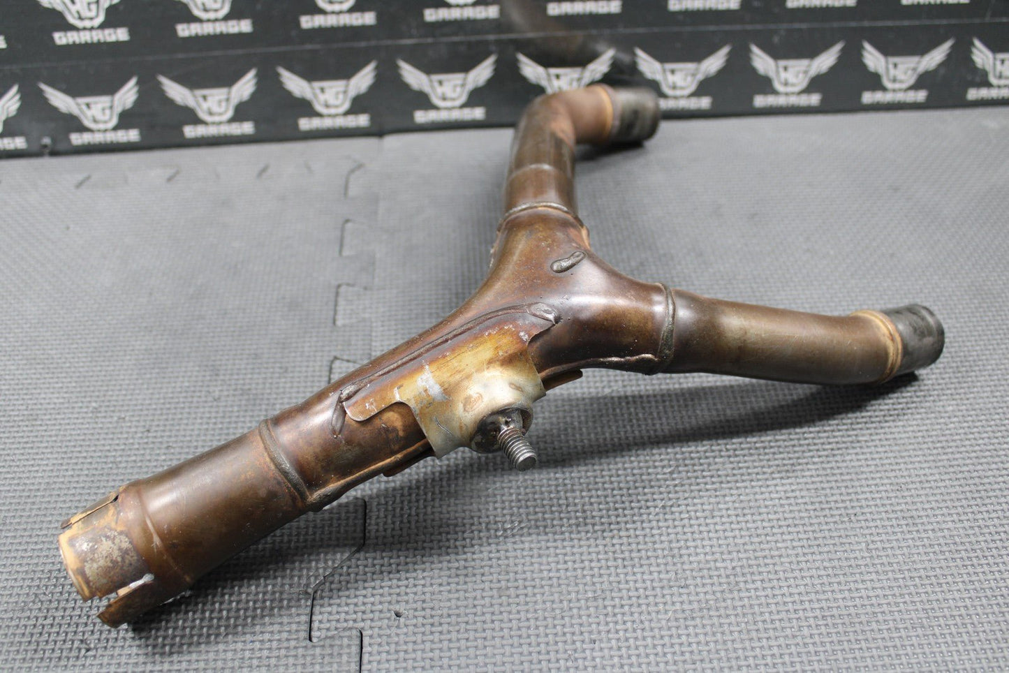 2008 2009 HONDA CRF250R OEM DUAL EXHAUST MID Y PIPE HEADER JOINT 18380 - KRN - A10 - hggarage