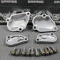 1988 88 - 91 HONDA CR250R OEM EXHAUST POWERVALVE CYLINDER SIDE COVERS TOP & SIDES - hggarage
