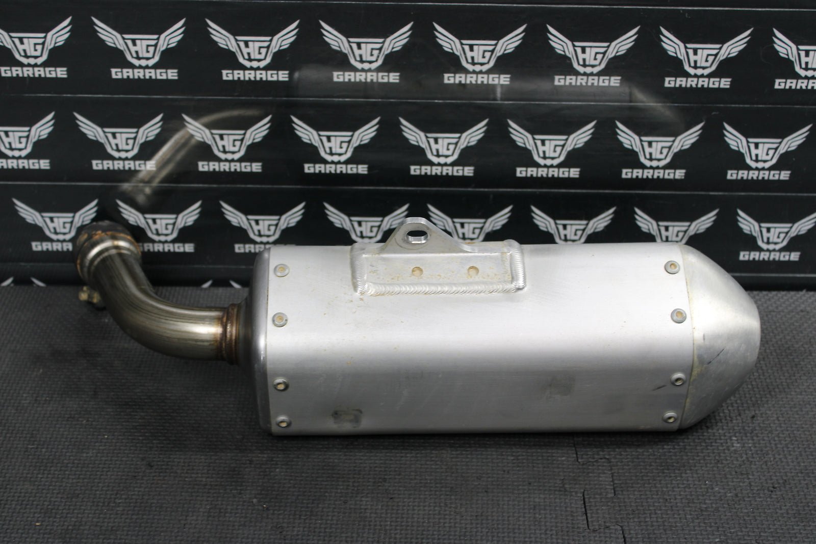 2016 HONDA CRF250R OEM LEFT MUFFLER EXHAUST SILENCER SLIP ON PIPE 18410 - KRN - 407 - hggarage