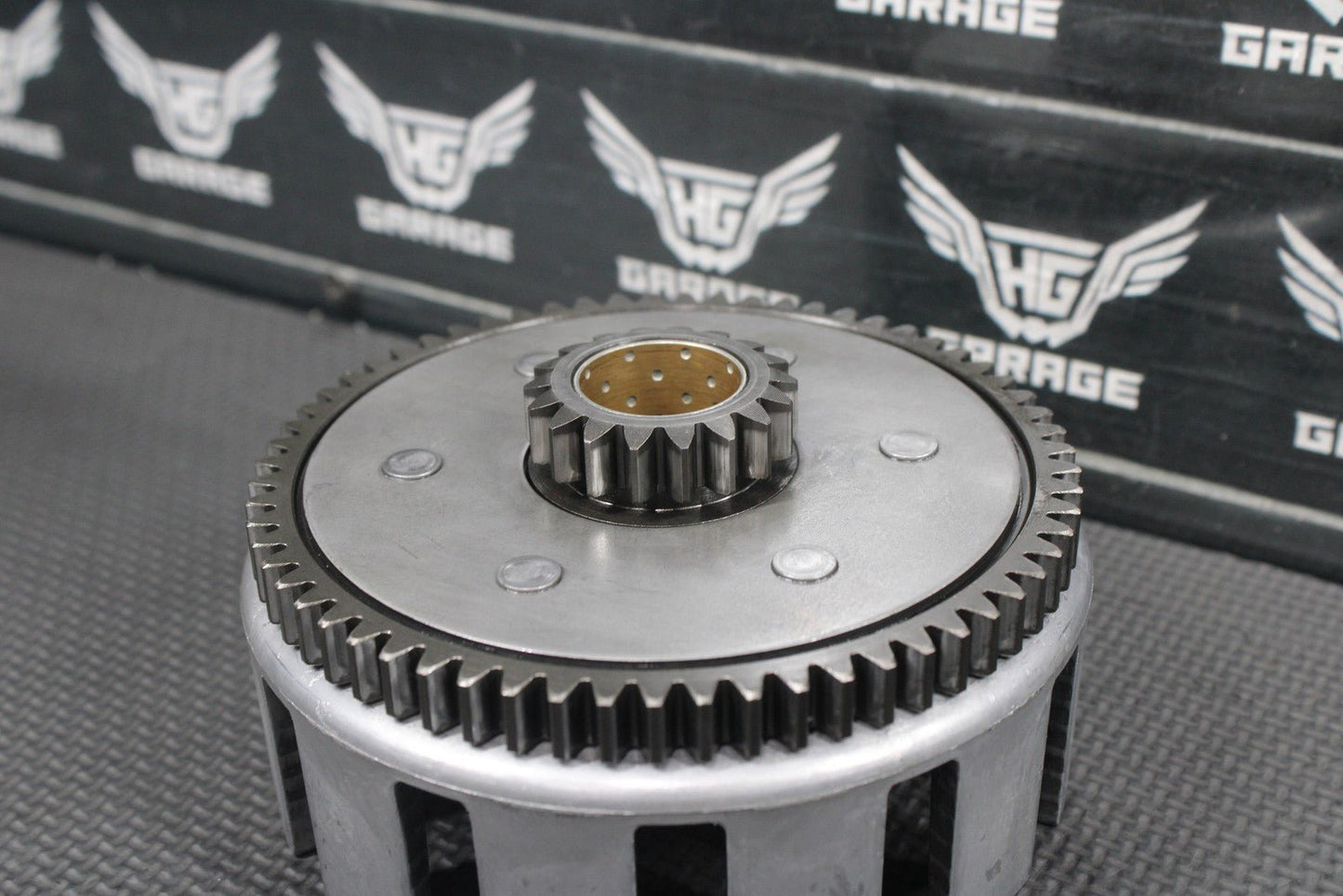 1986 Kawasaki KDX200 OEM Complete Clutch W Plates Basket Hub - hggarage