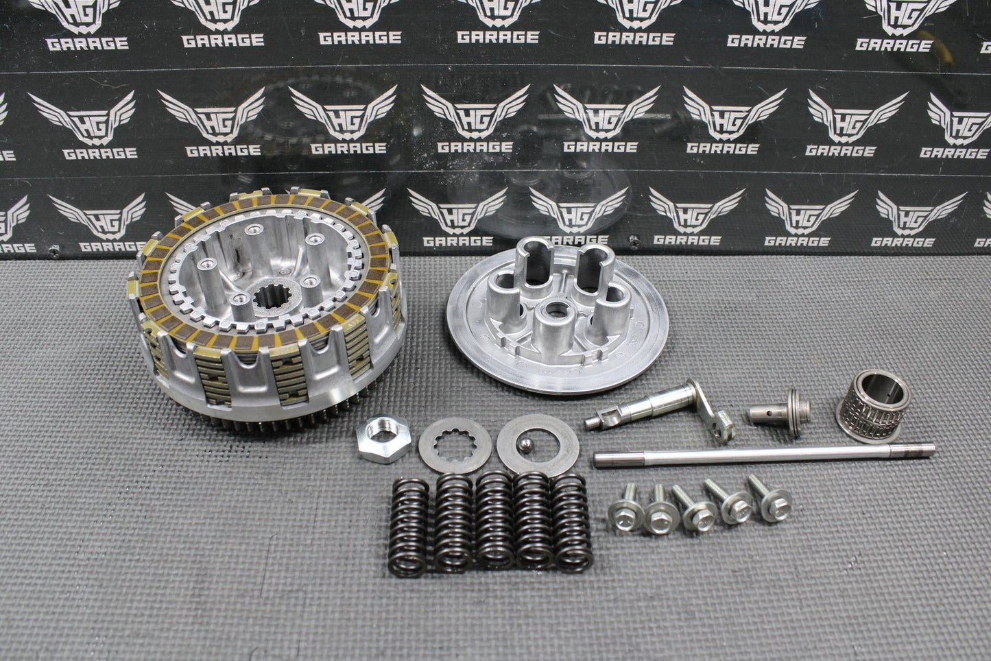 2014 KAWASAK 10 - 14 KX250F OEM COMPLETE CLUTCH W PLATES BASKET HUB SPRINGS GOOD! - hggarage