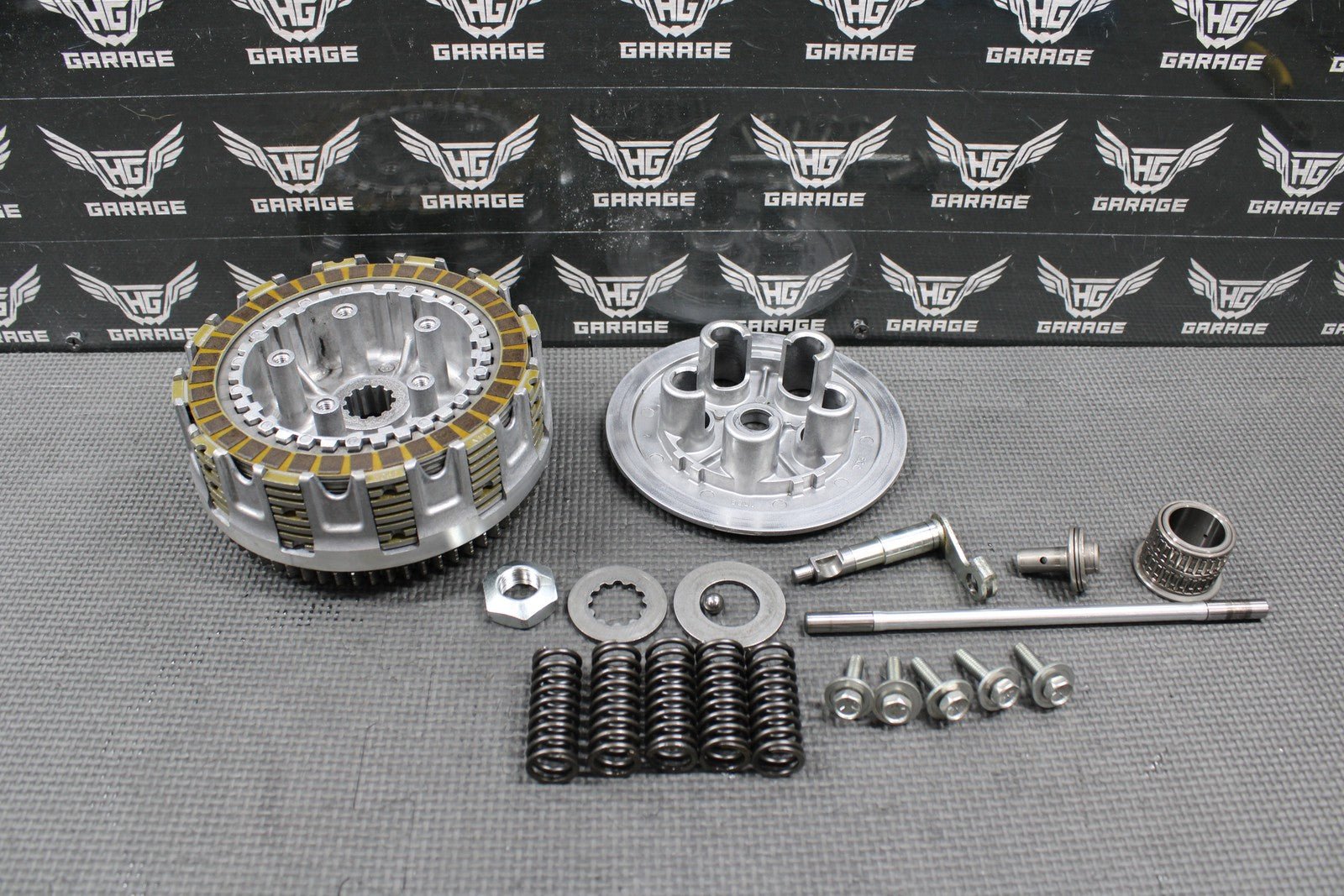 2014 KAWASAK 10 - 14 KX250F OEM COMPLETE CLUTCH W PLATES BASKET HUB SPRINGS GOOD! - hggarage
