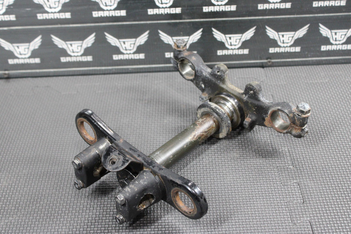 1985 YAMAHA PW80 83 - 85 OEM FRONT FORKS LOWER UPPER TRIPLE TREE STEM CLAMP - hggarage