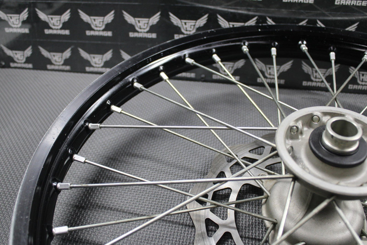 2020 SUZUKI RMZ250 RMZ450 OEM BLACK FRONT WHEEL RIM HUB ROTOR 54100 - 37K00 GOOD! - hggarage