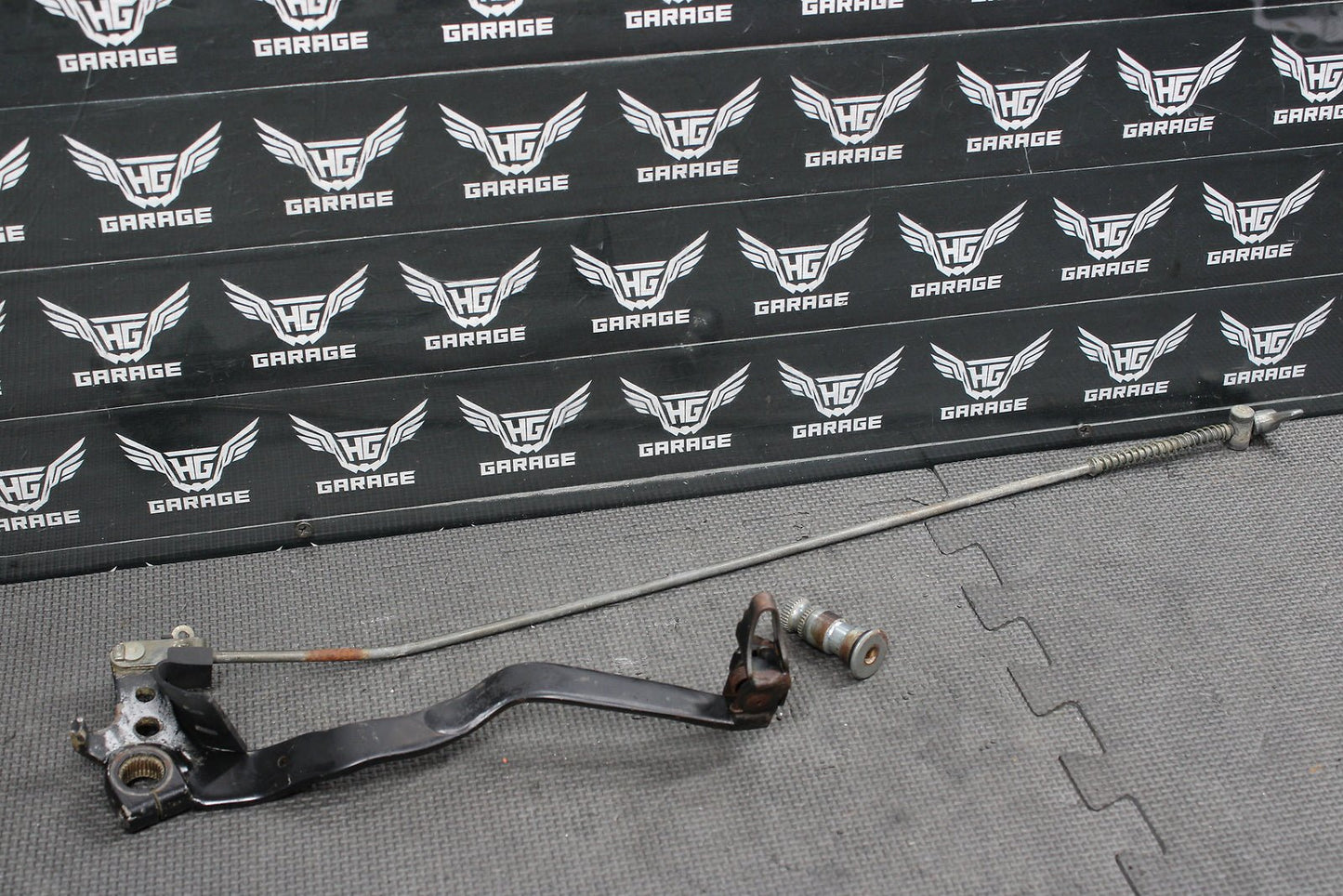 2002 HONDA XR200R 93 - 02 OEM RIGHT REARSET BRAKE FOOT PEDAL ARM ASSEMBLY - hggarage