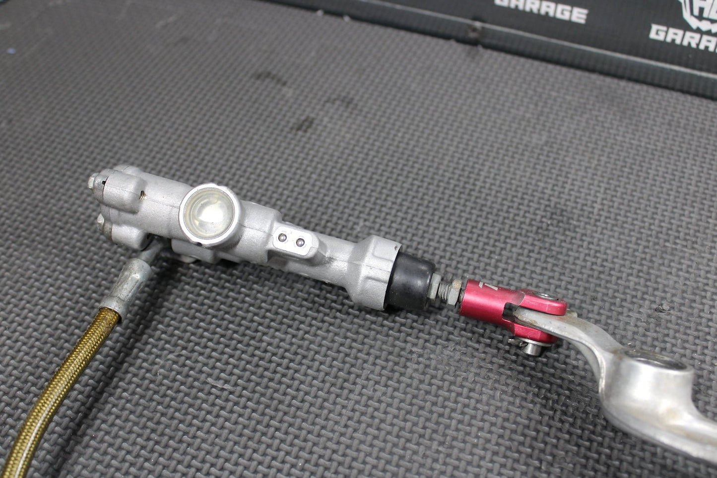 2009 HONDA CRF450R OEM NISSIN REAR BACK BRAKE CALIPER MASTER CYLINDER ASSEMBLY - hggarage