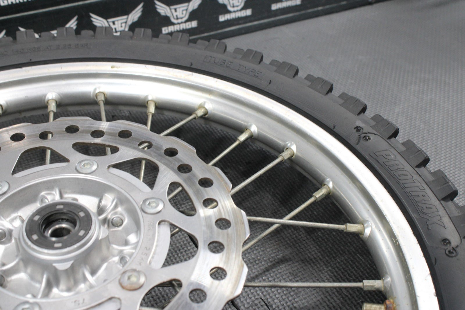 2008 KAWASAKI KLX140 17" SMALL WHEEL OEM FRONT WHEEL RIM HUB SPOKES - hggarage