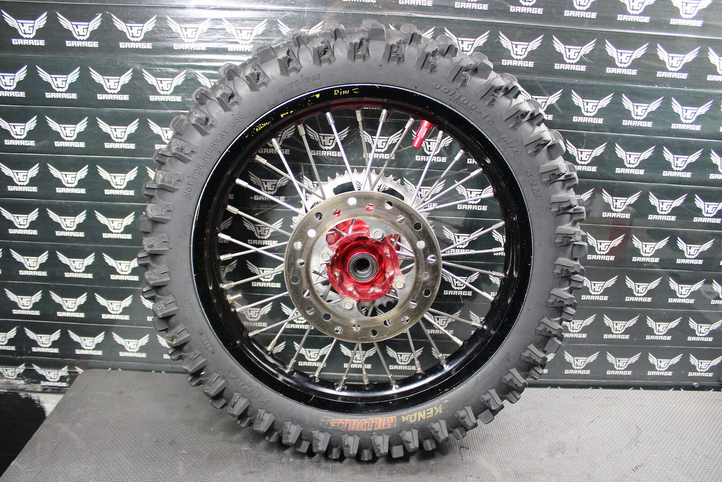 2009 HONDA CRF150RB BIG WHEEL 16" EXCEL REAR BACK WHEEL RIM KITE BILLET HUB