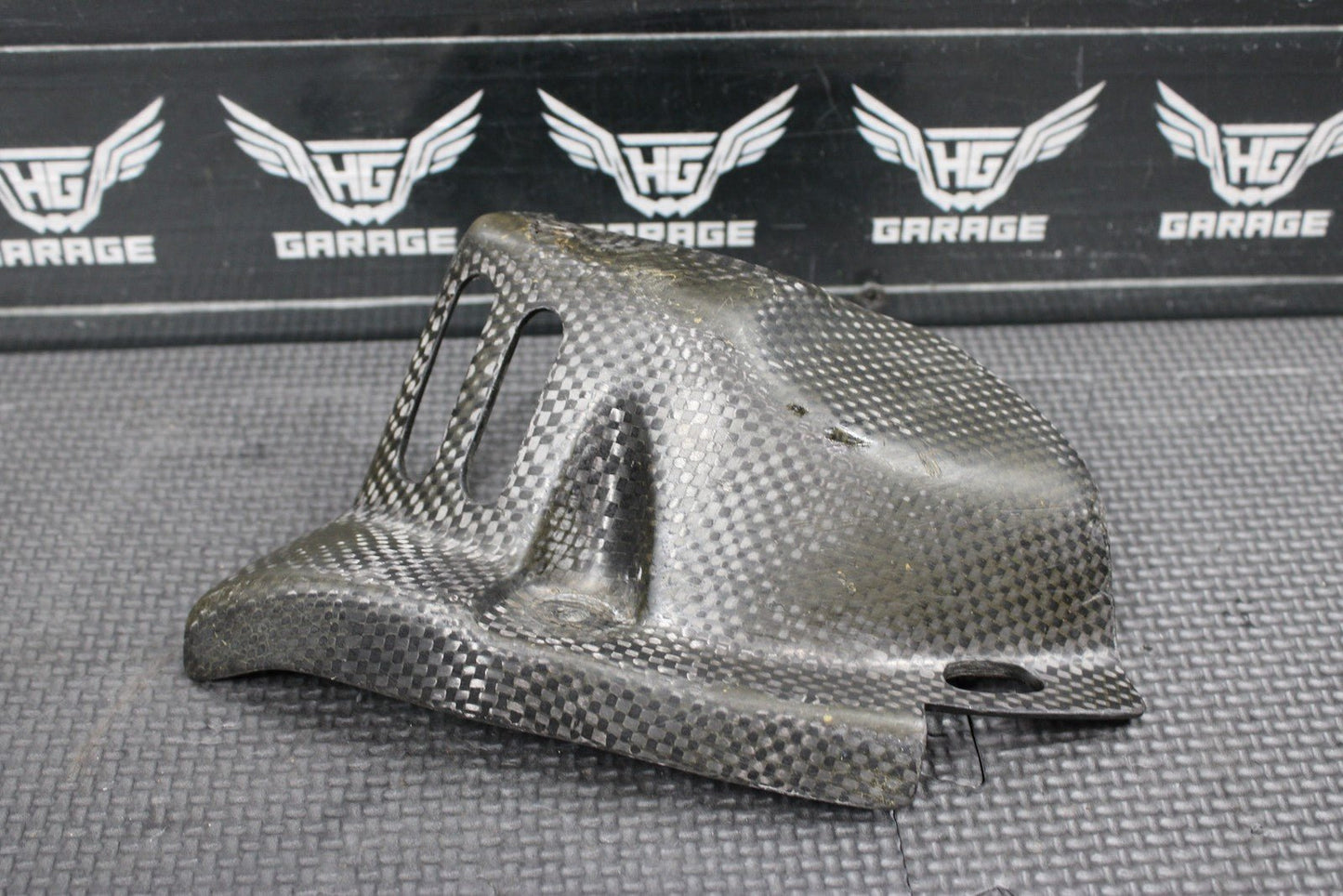 2007 05 - 08 HONDA CRF450R CARBON FIBER LEFT SIDE ENGINE MOTOR GUARD SHIELD GOOD! - hggarage