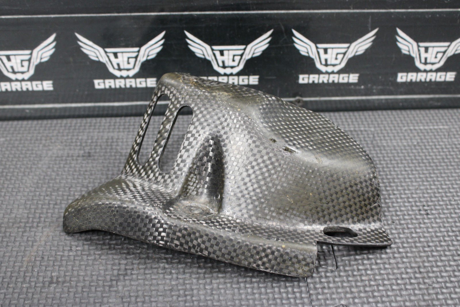 2007 05 - 08 HONDA CRF450R CARBON FIBER LEFT SIDE ENGINE MOTOR GUARD SHIELD GOOD! - hggarage