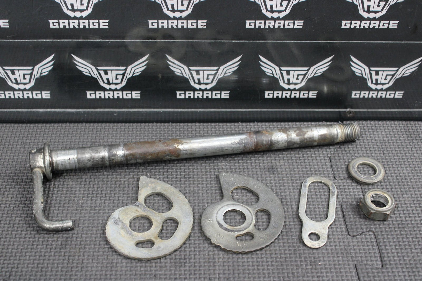 2001 Honda XR250R OEM Rear Axle Back Wheel Rim Pivot Bolt Axel Hardware Assembly - hggarage