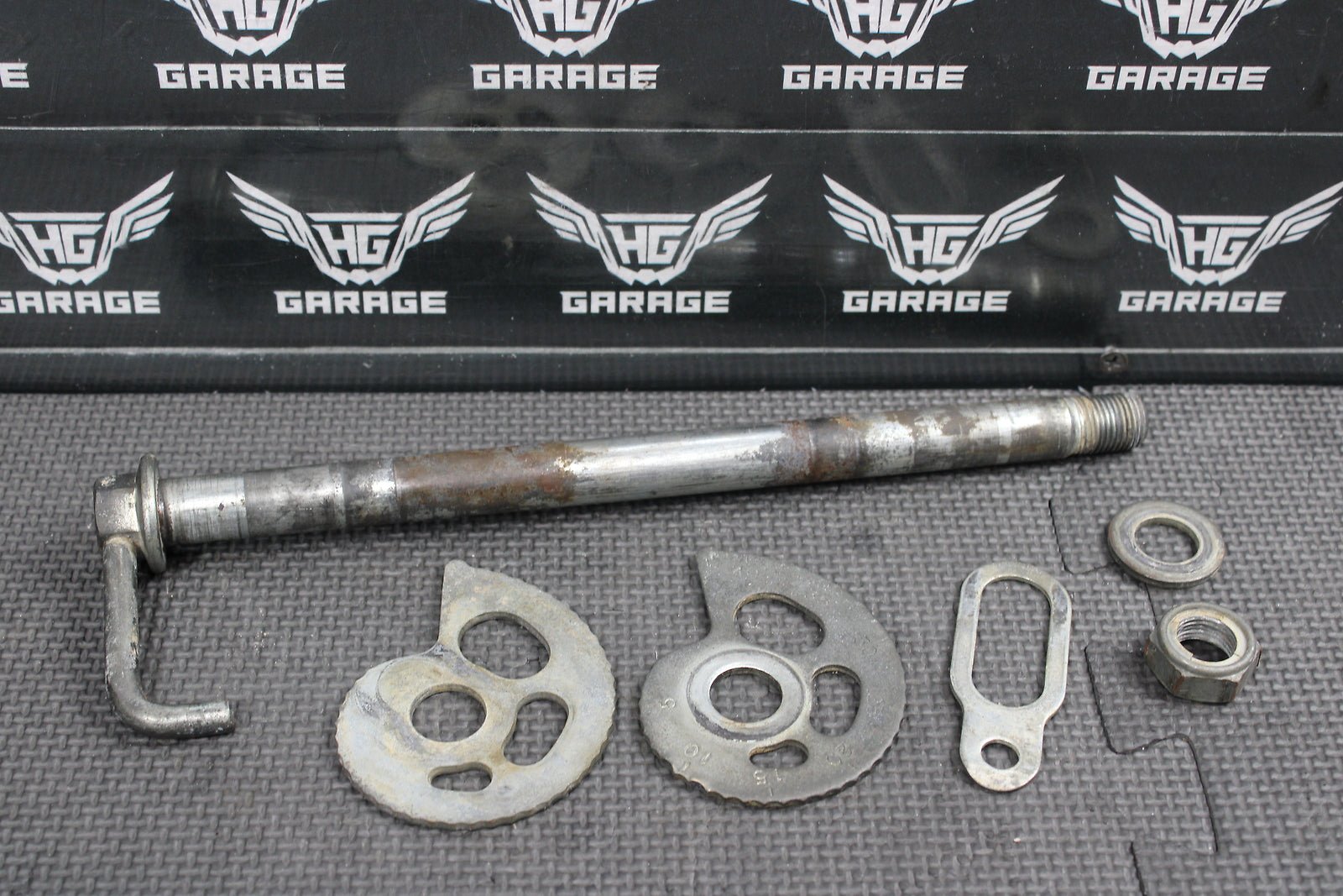2001 Honda XR250R OEM Rear Axle Back Wheel Rim Pivot Bolt Axel Hardware Assembly - hggarage
