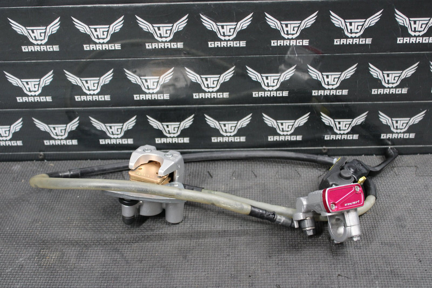 2008 HONDA CRF150RB OEM FRONT BRAKE CALIPER MASTER CYLINDER PRO TAPER LEVER - hggarage