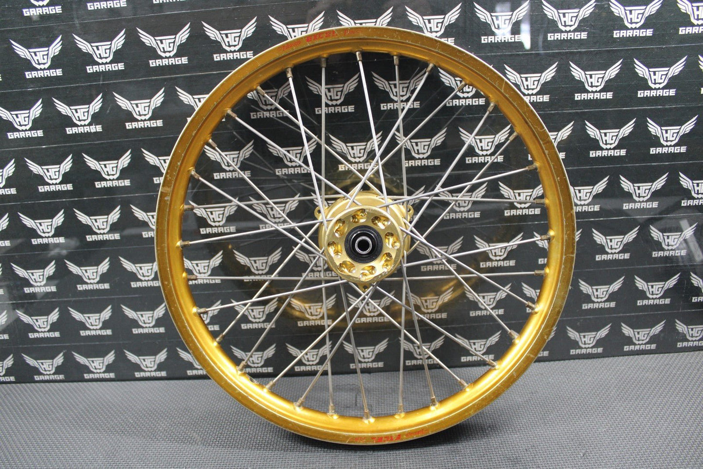2001 YAMAHA 93 - 01 YZ80 90 - 01 RM80 17" GOLD EXCEL FRONT WHEEL RIM W/ TALON HUB - hggarage