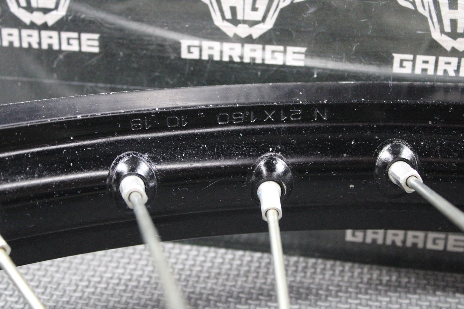 2020 SUZUKI RMZ250 RMZ450 OEM BLACK FRONT WHEEL RIM HUB ROTOR 54100 - 37K00 GOOD! - hggarage