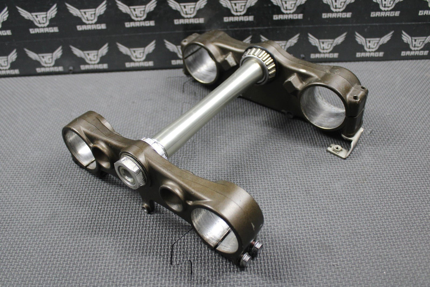 2007 2008 KAWASAKI KX250F OEM FRONT FORKS LOWER UPPER TRIPLE TREE STEM BAR CLAMP - hggarage