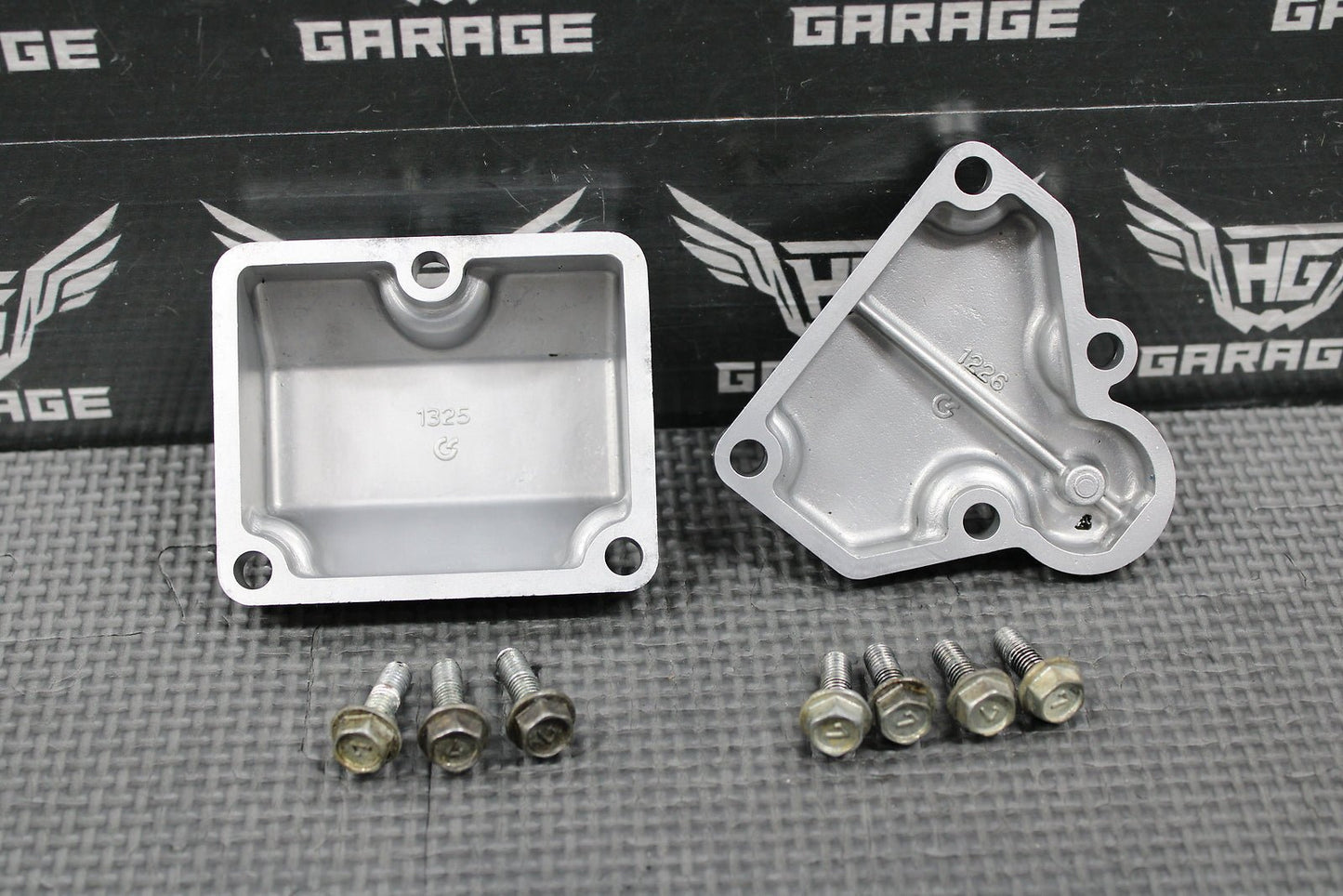 2003 93 - 04 KAWASAKI KX250 OEM EXHAUST POWER VALVE CYLINDER COVERS & BOLTS SET - hggarage