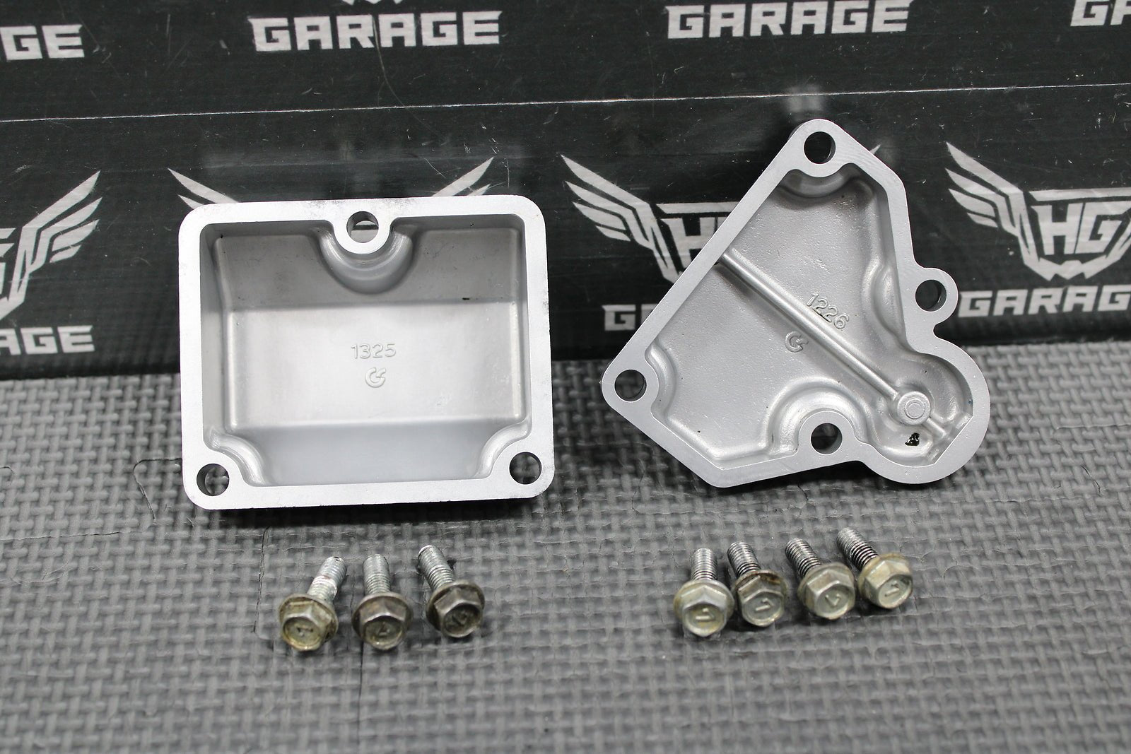 2003 93 - 04 KAWASAKI KX250 OEM EXHAUST POWER VALVE CYLINDER COVERS & BOLTS SET - hggarage