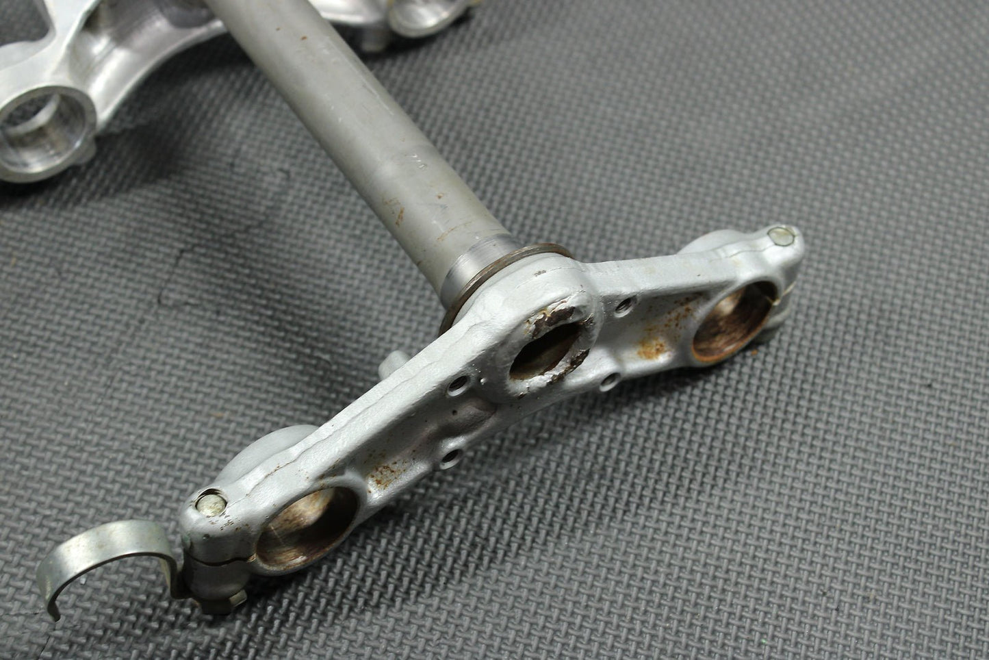 1998 KAWASAKI KX60 90 - 03 OEM FRONT FORKS LOWER UPPER TRIPLE TREE STEM CLAMP - hggarage