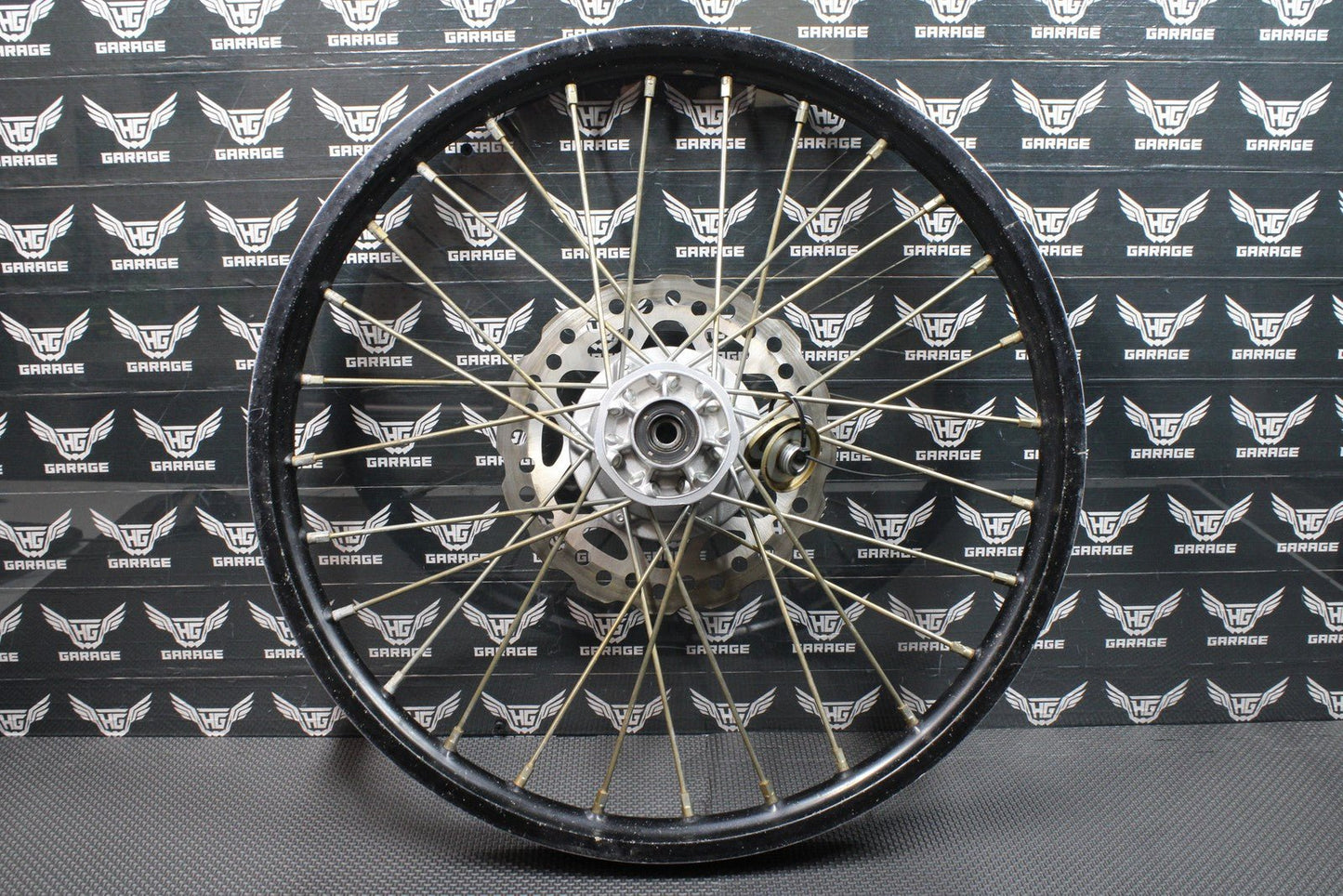 2014 KAWASAKI 11 - 21 KX100 OEM 19" BIG WHEEL FRONT WHEEL RIM HUB 41090 - 0103 - WC - hggarage
