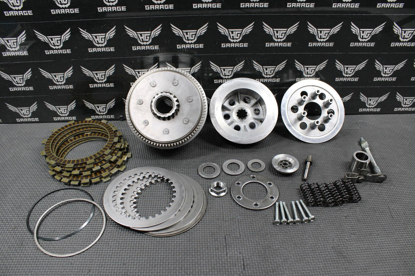2009 KAWASAKI KLX250SF OEM COMPLETE CLUTCH W PLATES BASKET HUB 13095 - 0576 NICE! - hggarage