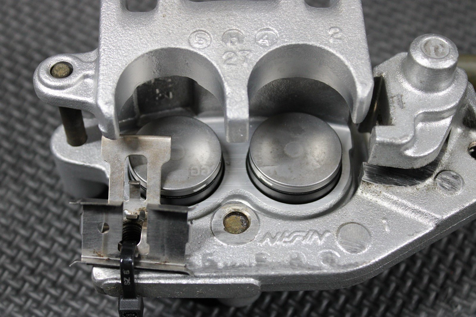 1996 KAWASAKI KX125 OEM COMPLETE NISSIN FRONT BRAKE CALIPER MASTER CYLINDER GOOD - hggarage
