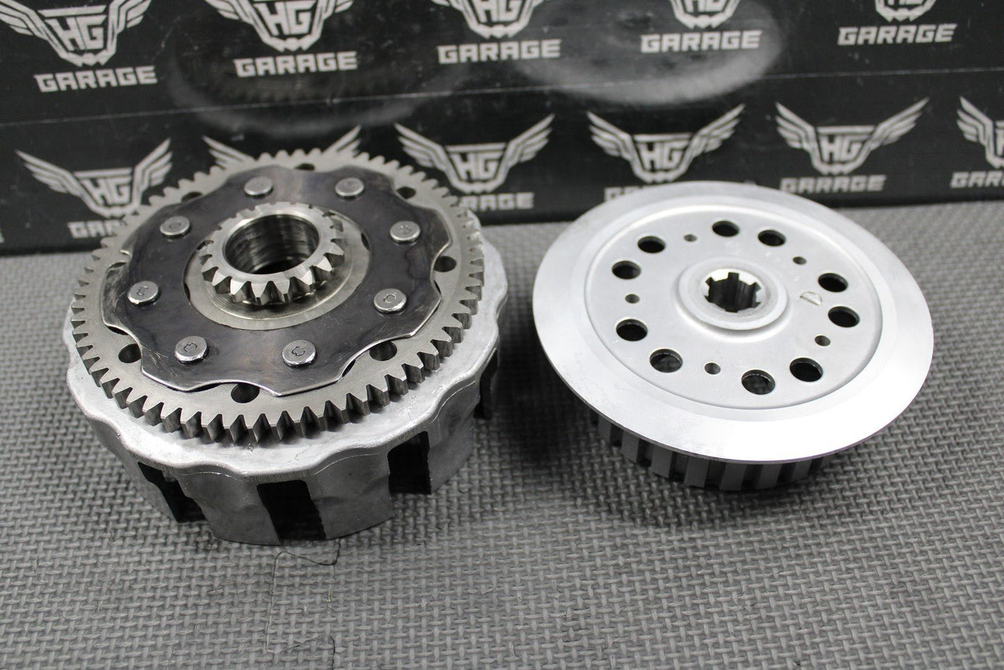 1994 92 - 95 SUZUKI RM125 OEM CLUTCH BASKET RING GEAR & CENTER HUB 21200 - 43D04 - hggarage