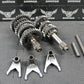 1993 YAMAHA YZ125 OEM 6 SPEED TRANSMISSION TRANNY TRANS GEARBOX SHIFT FORKS GEAR - hggarage